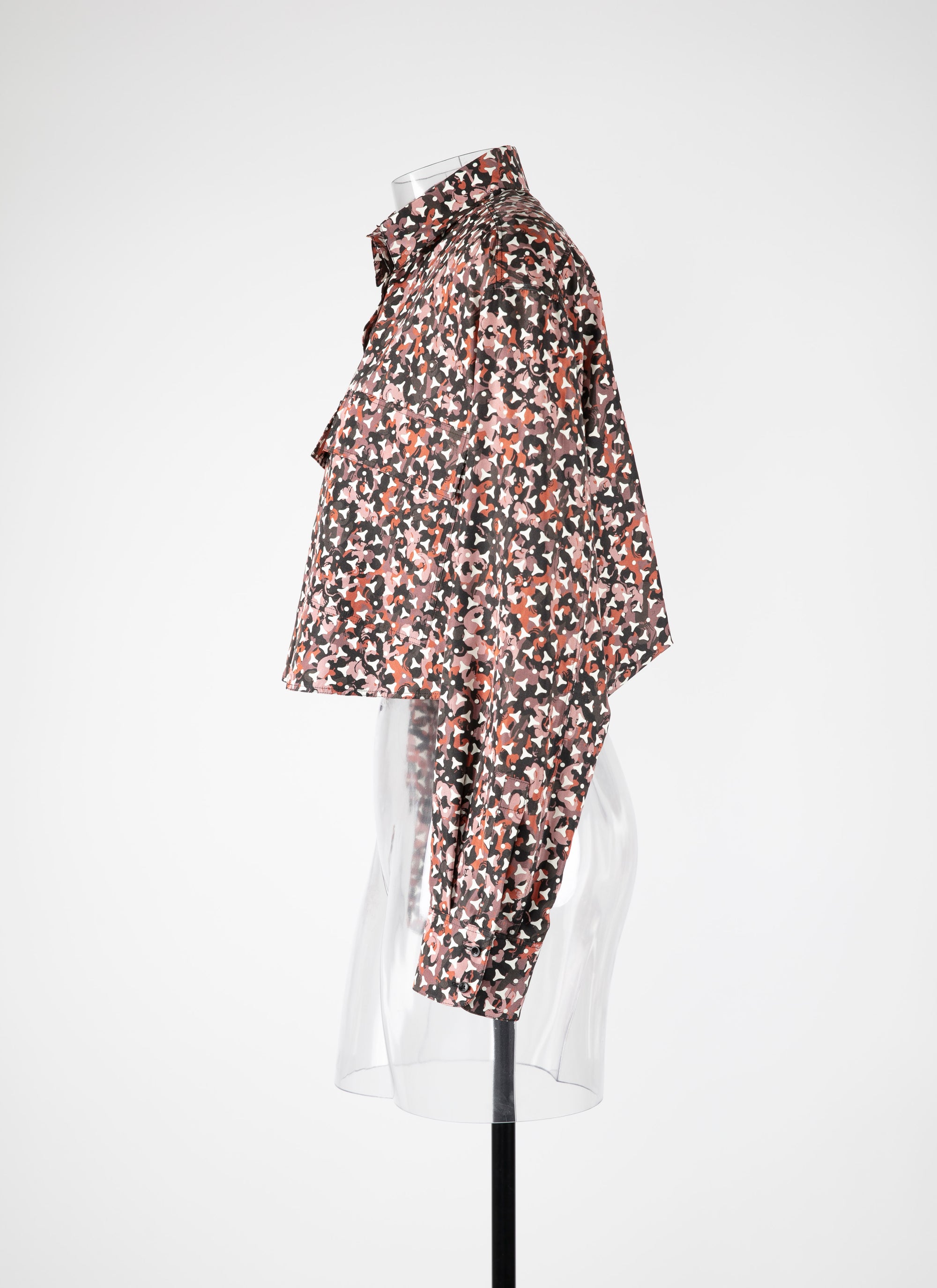 Chemise courte à grandes poches plaquées - Kaki & Bois de Rose