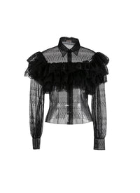 Chemise à volants - Noir