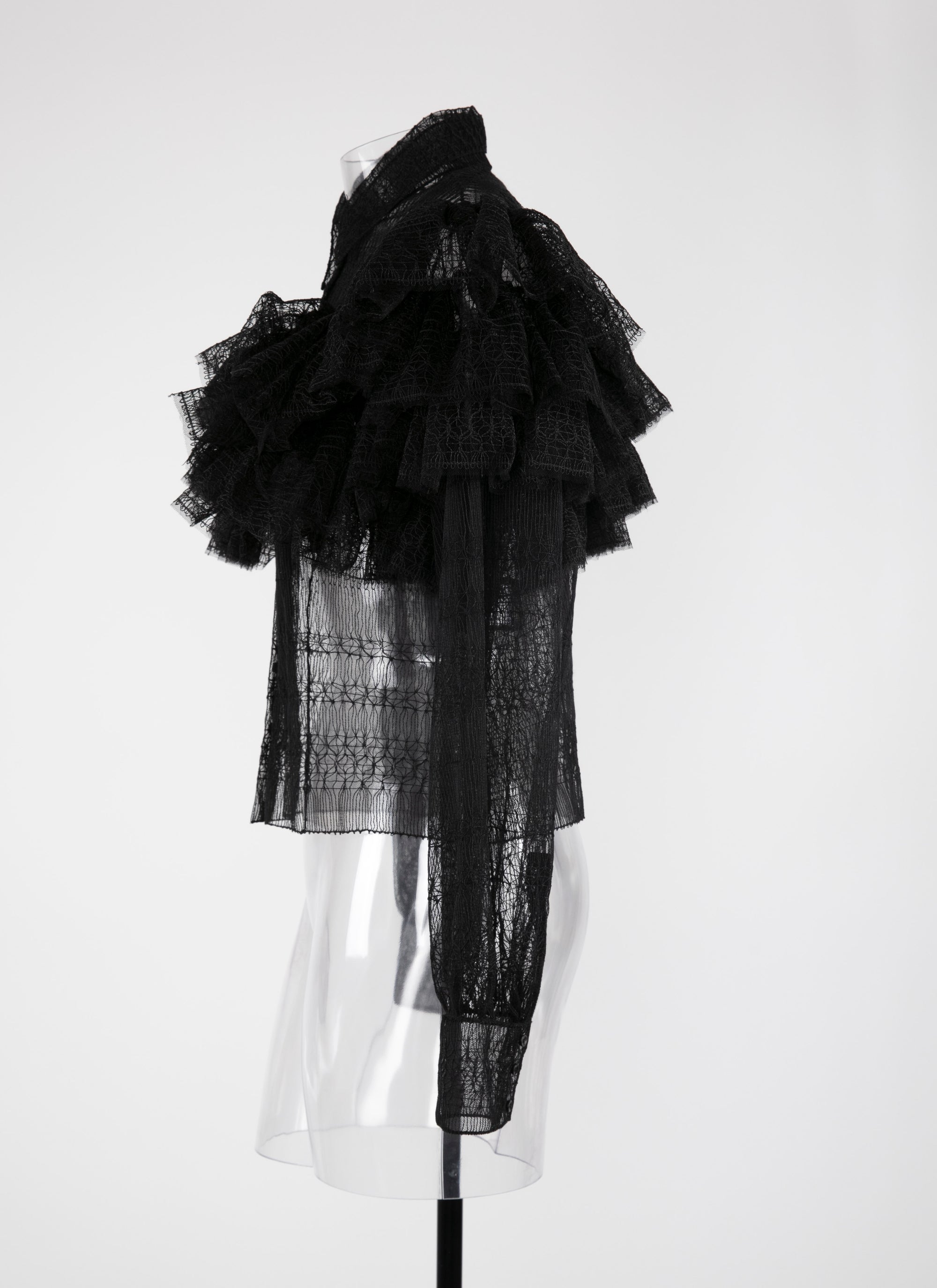 Chemise à volants - Noir