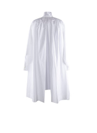 Chemise longue oversize dos ouvert - Blanc