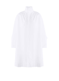 Chemise longue oversize dos ouvert - Blanc