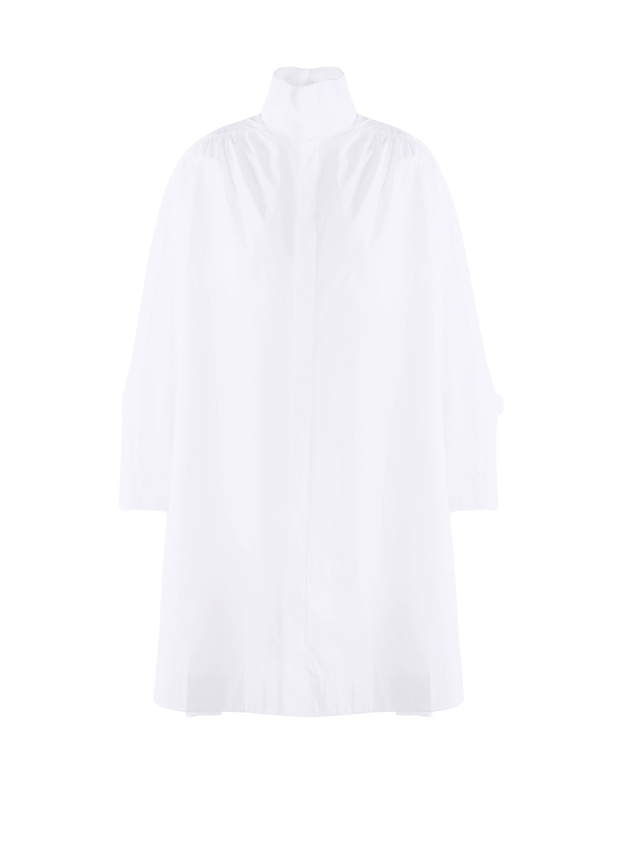 Chemise longue oversize dos ouvert - Blanc