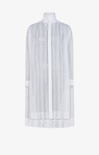 Tunique à broderie vague - Blanc