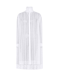 Tunique à broderie vague - Blanc