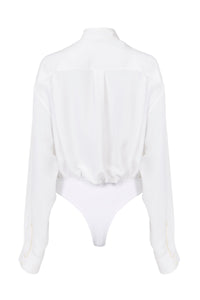 Chemise Body en soie - Blanc