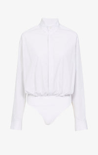 Striped Poplin Shirt-Body - White & Black