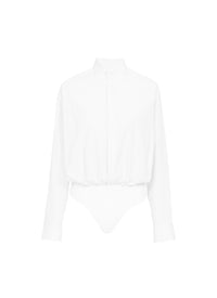Striped Poplin Shirt-Body - White & Black