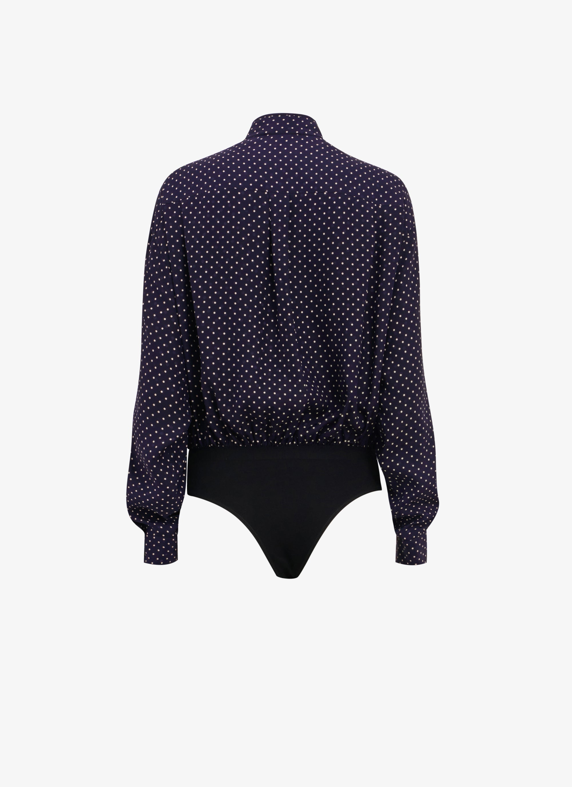 Body-chemise à pois en soie - Nuit & Vanille
