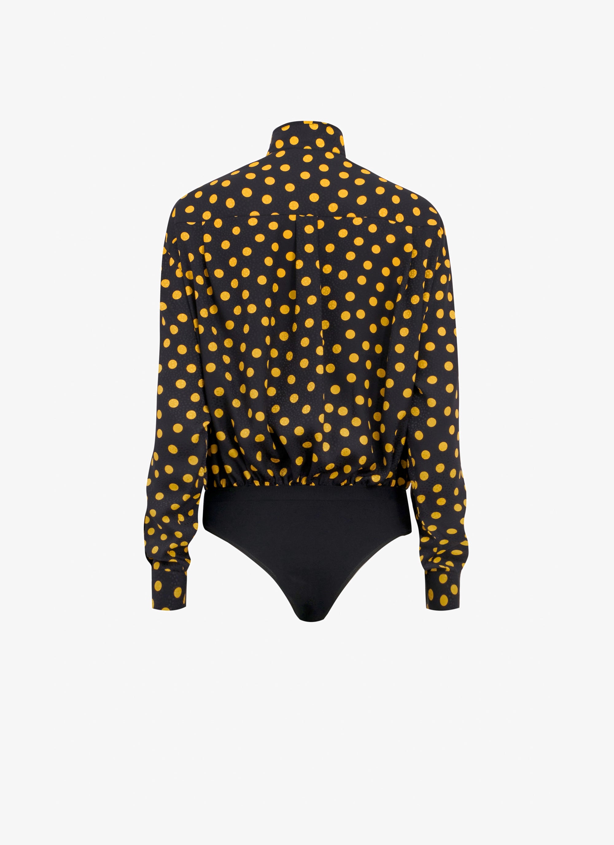 Silk Confetti Dot Bodysuit - Night & Yellow