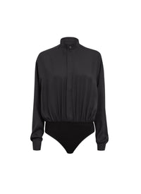 Body-chemise en jacquard soie - Nuit