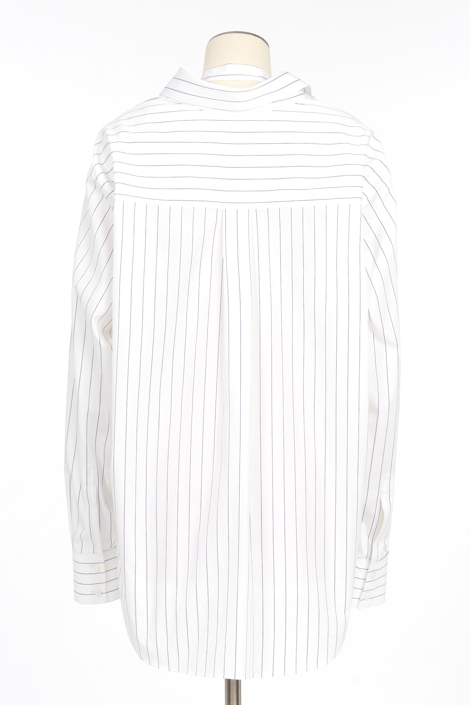 Striped Summer Poplin Shirt - White & Blue