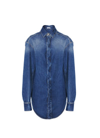 Chemise oversize délavée - Bleu Jeans
