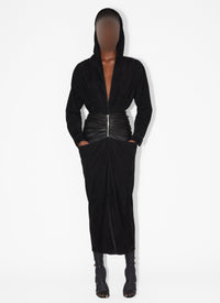 Body à capuche en daim - Noir Alaïa