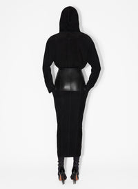 Body à capuche en daim - Noir Alaïa
