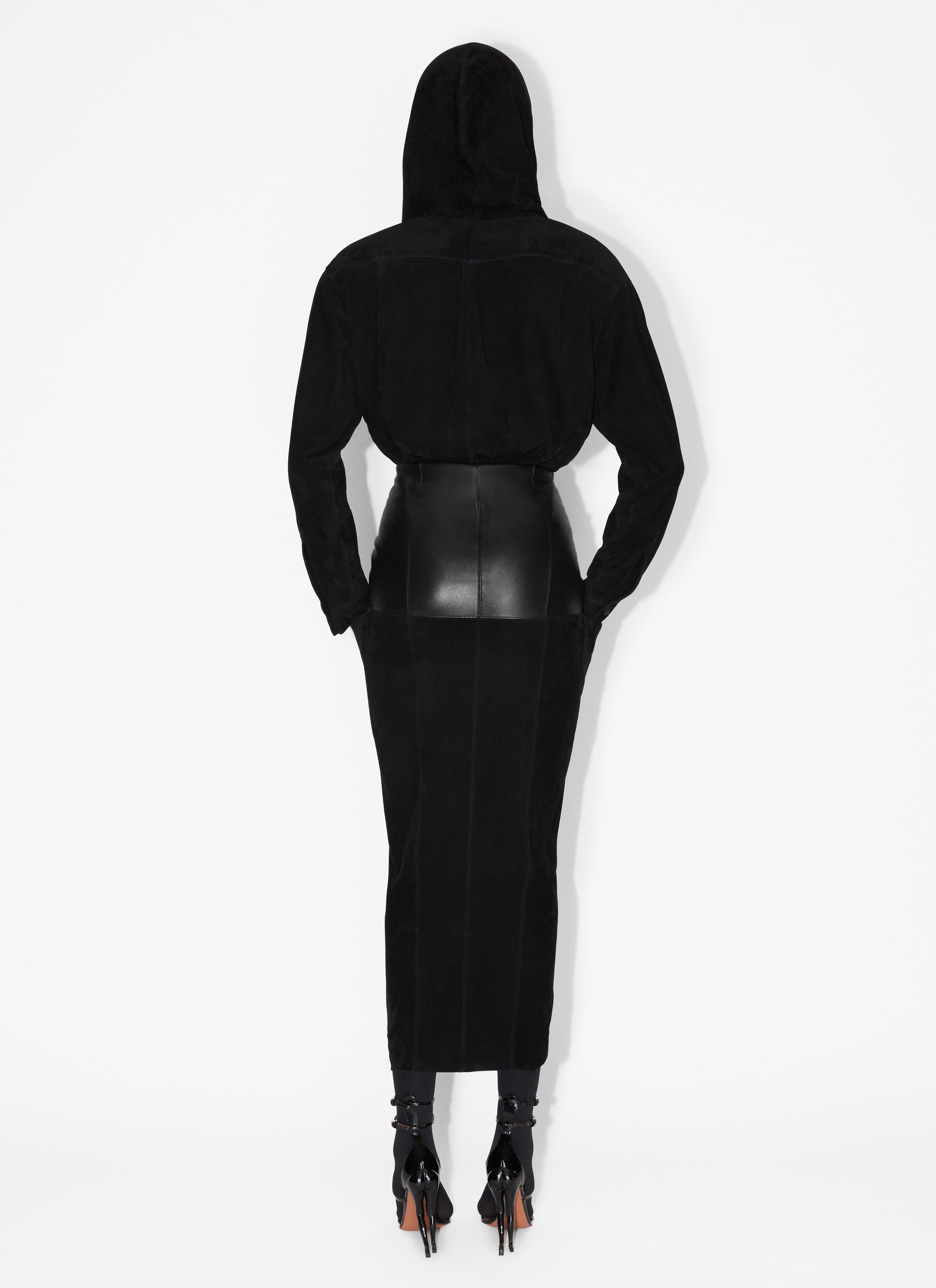 Body à capuche en daim - Noir Alaïa