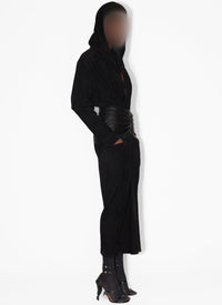Body à capuche en daim - Noir Alaïa