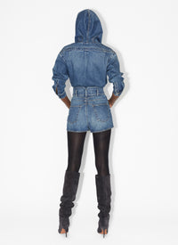 Short taille haute - Bleu Vintage