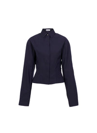 Poplin corset shirt - Navy
