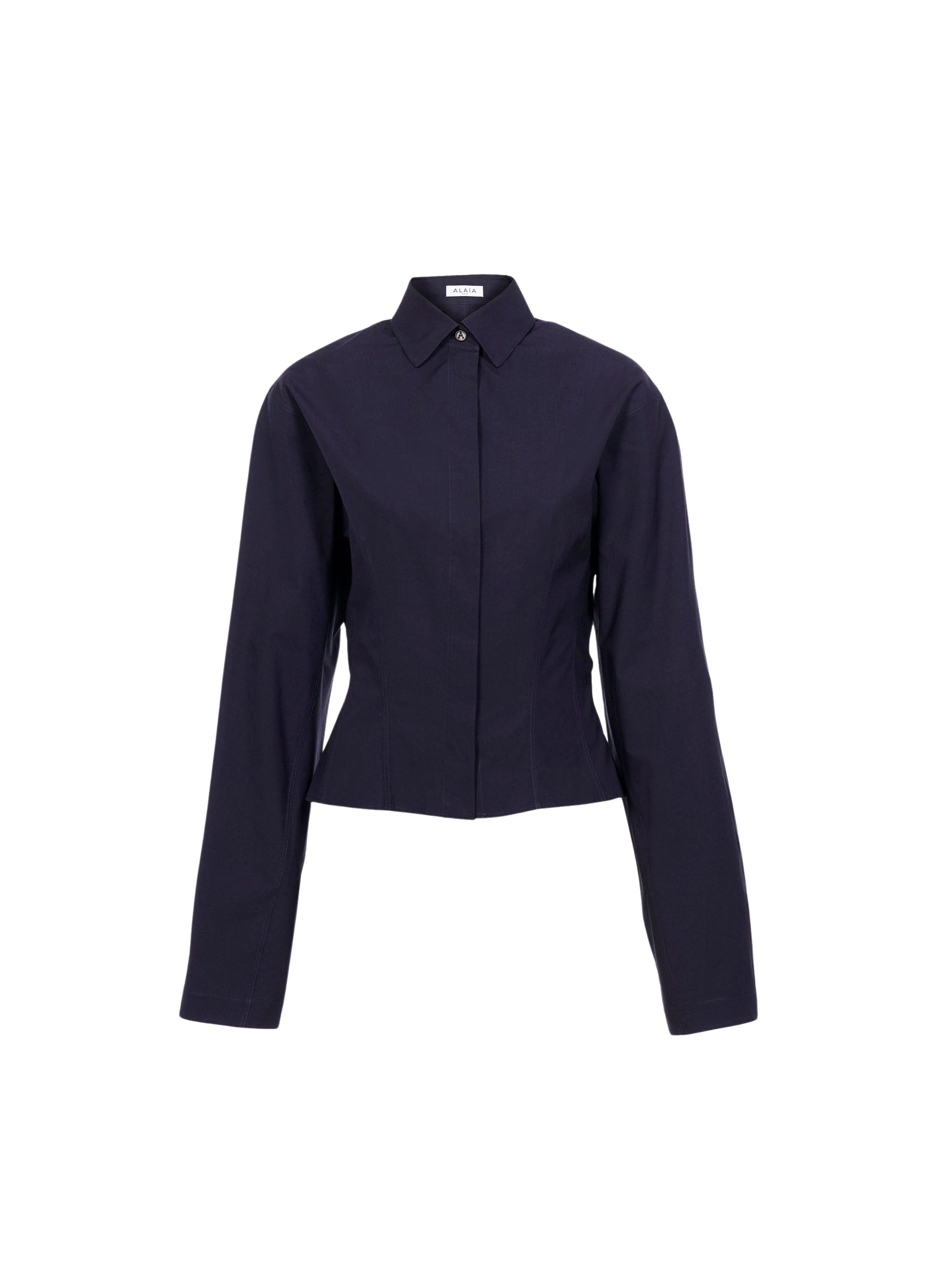 Poplin corset shirt - Navy