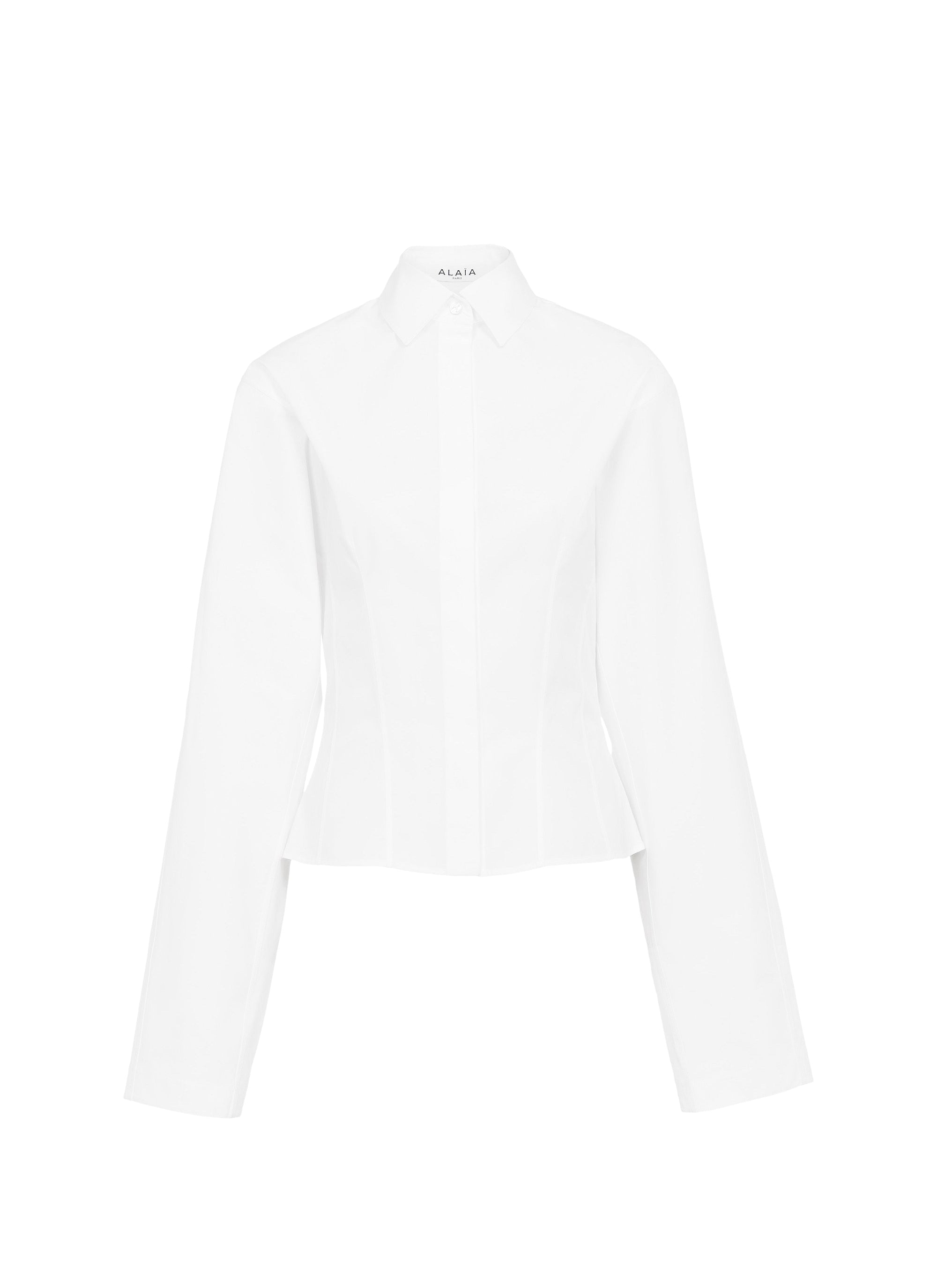 Chemise-corset en popeline - Blanc