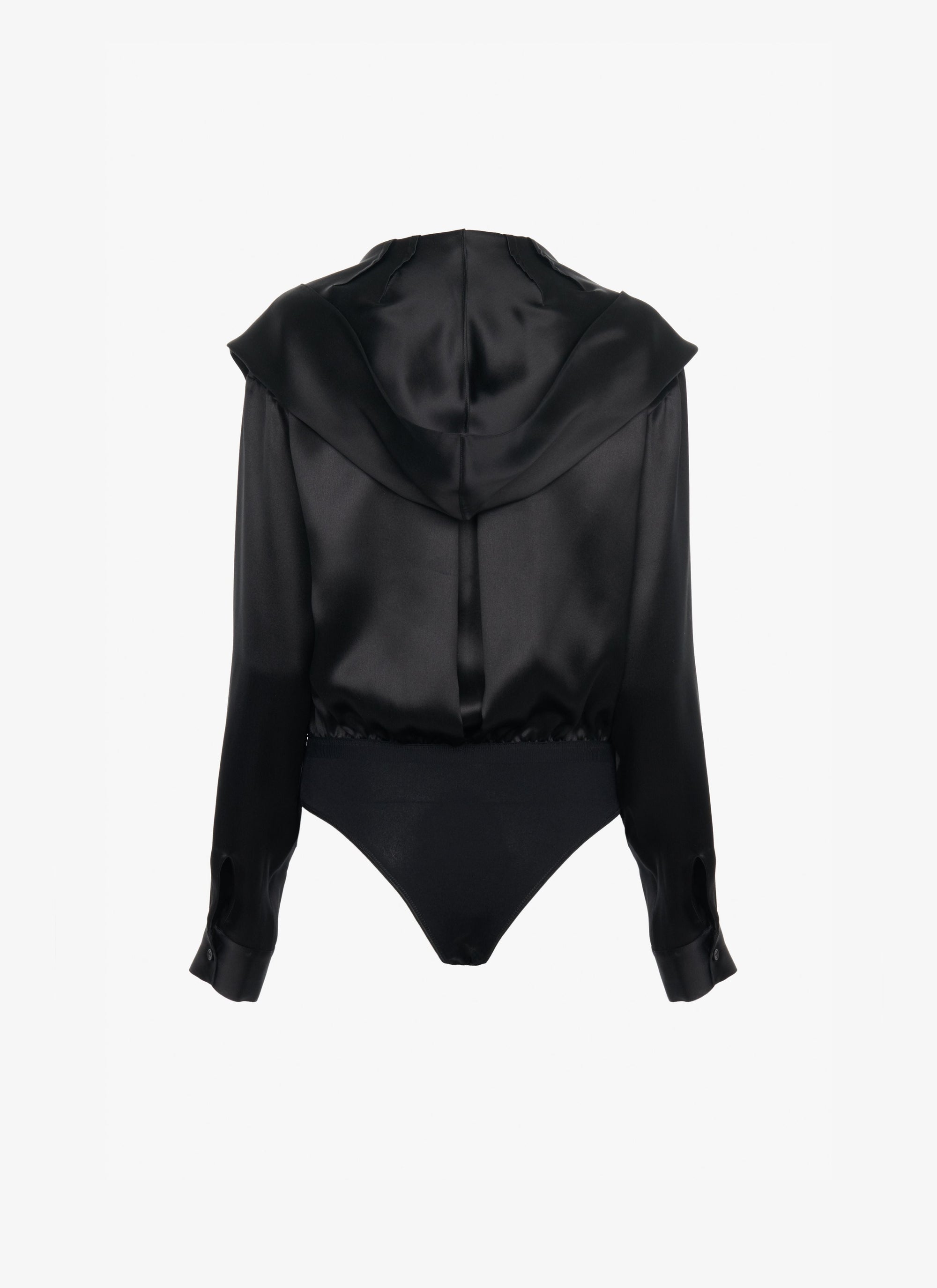 Body à capuche en soie - Noir Alaïa