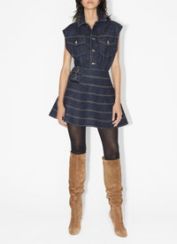 Stretch Denim Shirt Body - Blue Denim
