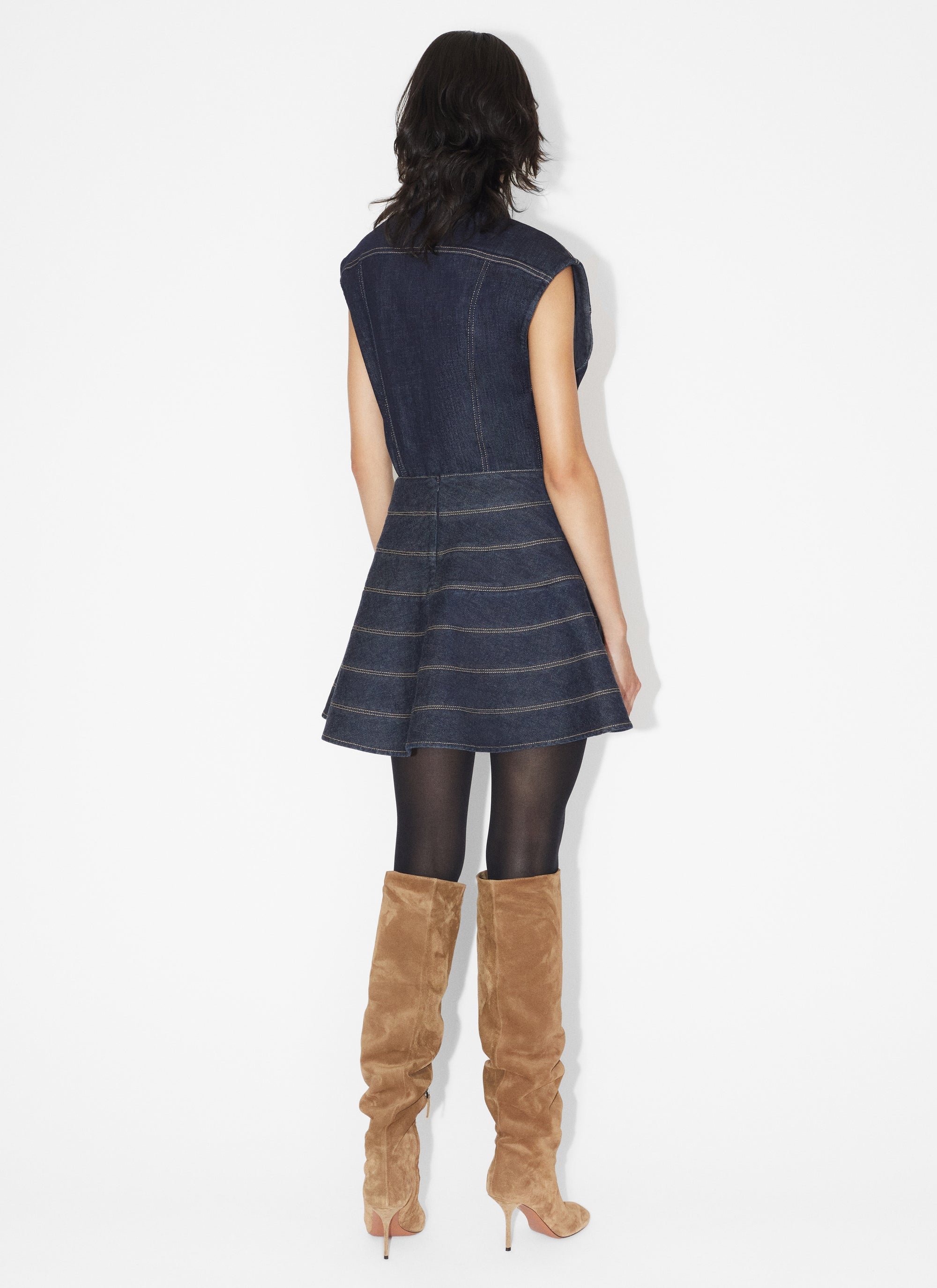 Stretch Denim Shirt Body - Blue Denim
