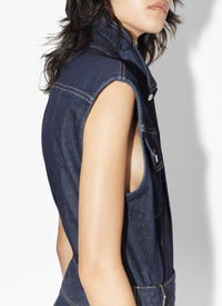 Stretch Denim Shirt Body - Blue Denim