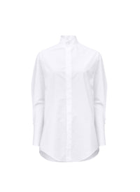Chemise blouse en popeline de coton - Blanc
