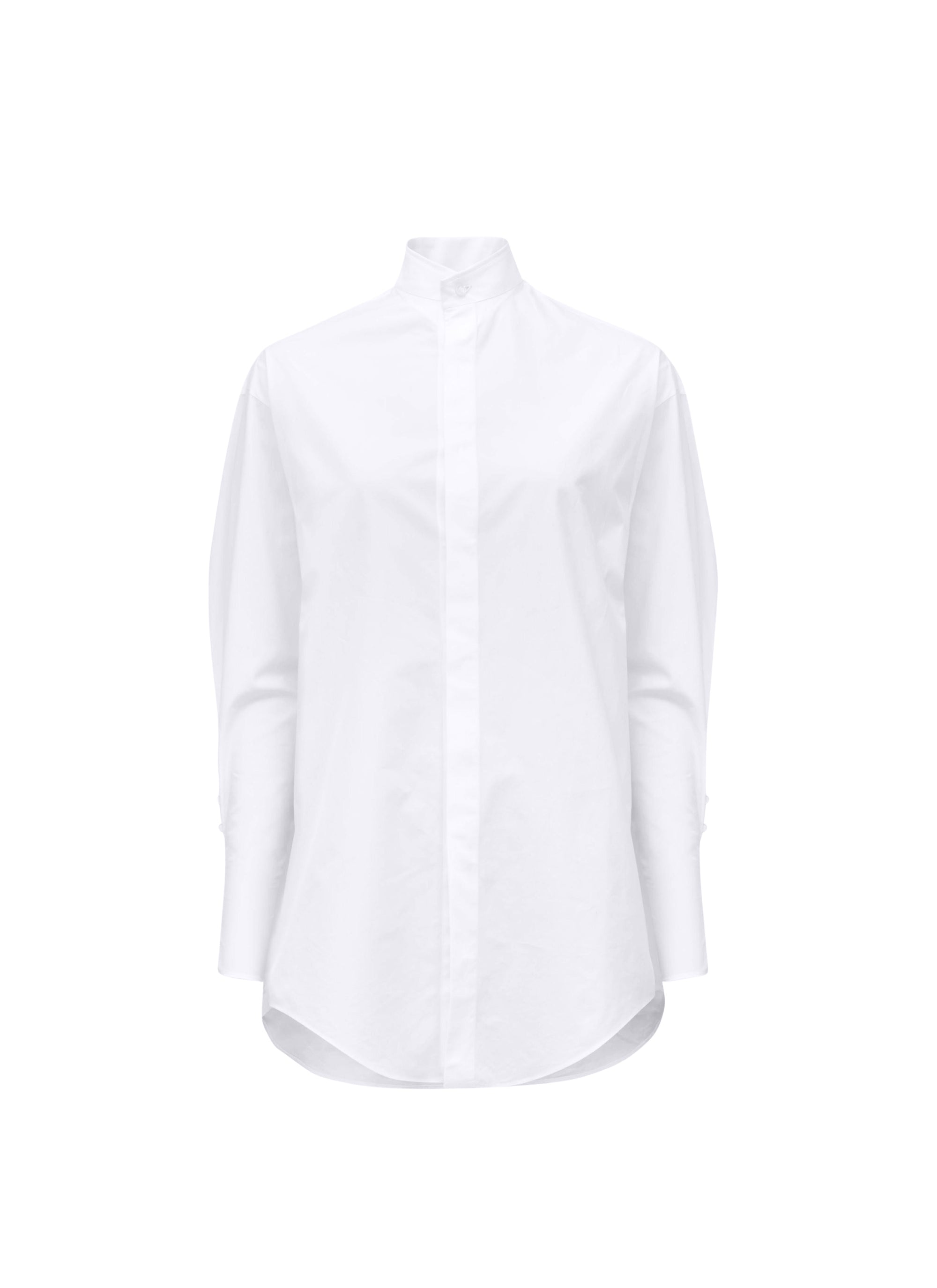 Chemise blouse en popeline de coton - Blanc