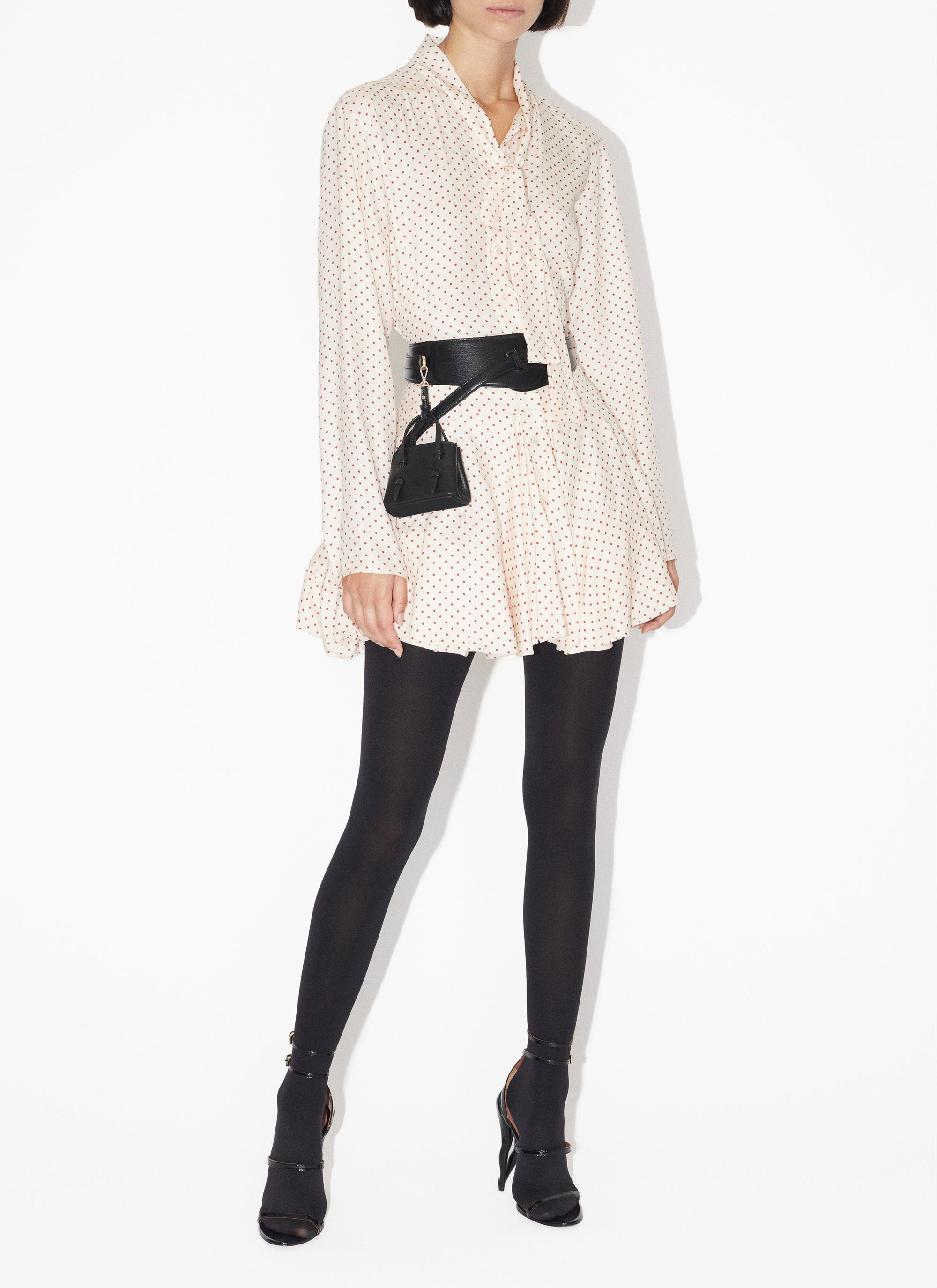 Silk Spot Skirt - Pink & Red