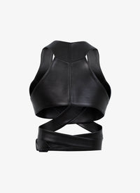 Soutien-gorge en cuir - Noir