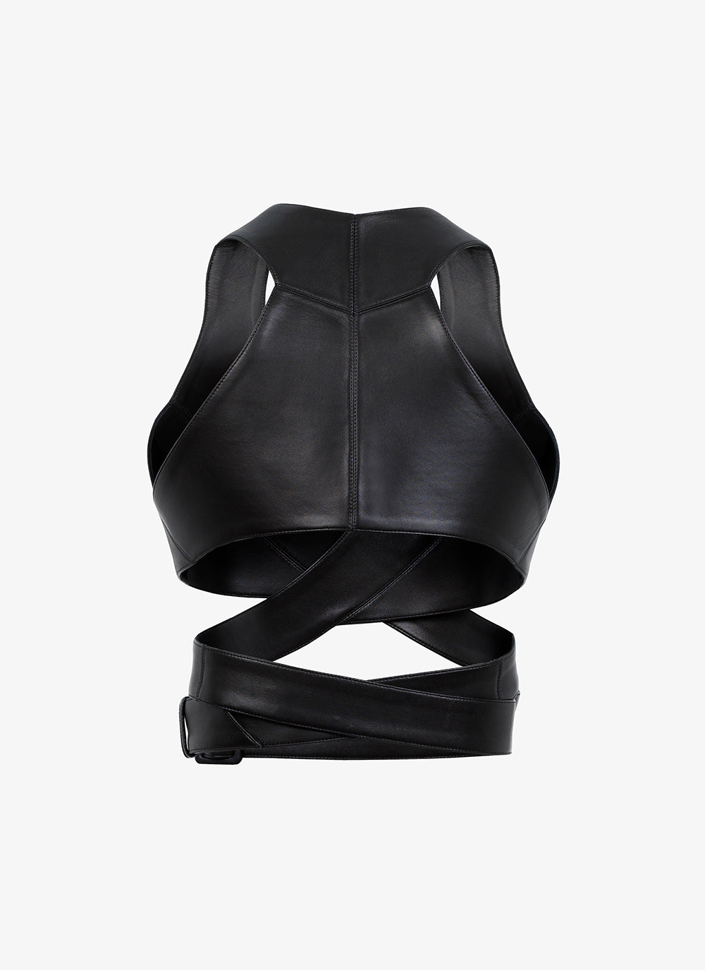 Soutien-gorge en cuir - Noir