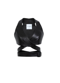 Soutien-gorge en cuir - Noir