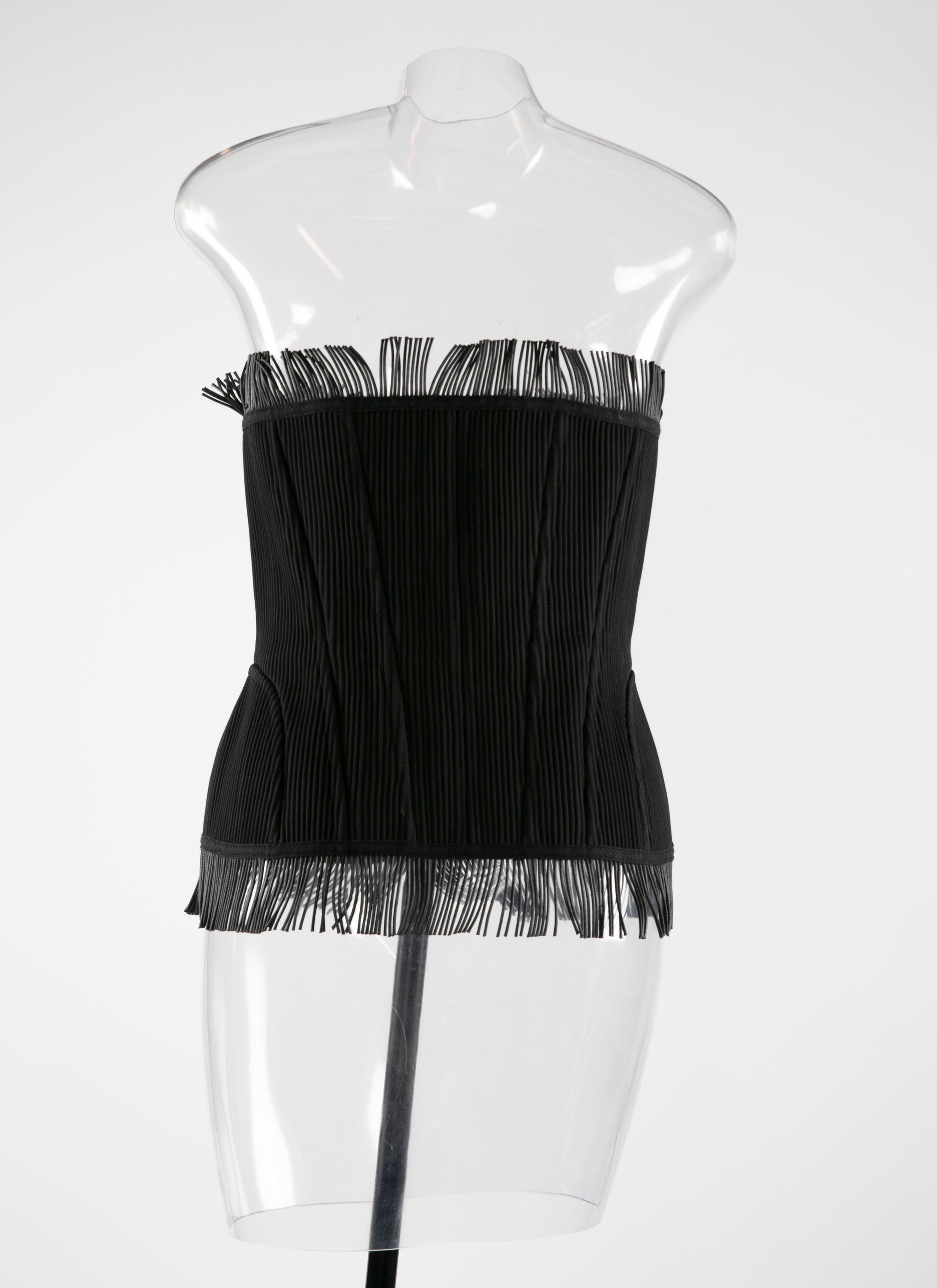 Bustier à franges - Noir