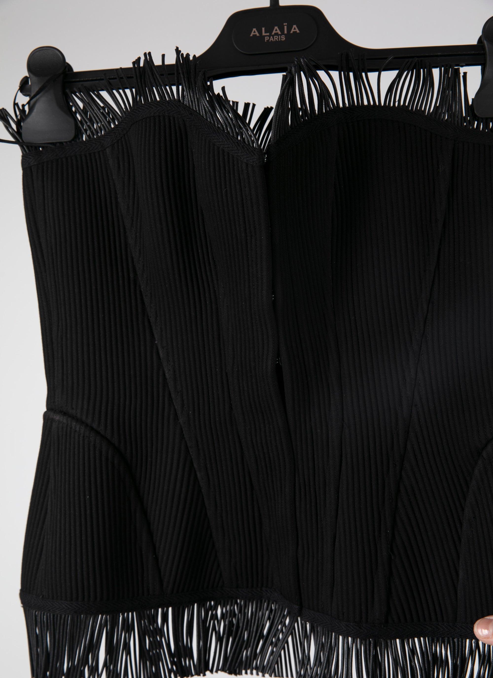 Bustier à franges - Noir