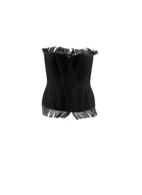 Bustier à franges - Noir