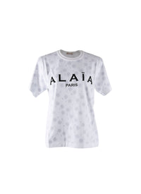 Alaïa short-sleeved logo T-shirt - Intense White