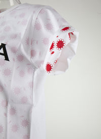 Alaïa short-sleeved logo T-shirt - White & Red
