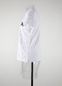 Alaïa short-sleeved logo T-shirt - White & Red