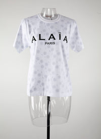 Alaïa short-sleeved logo T-shirt - Intense White