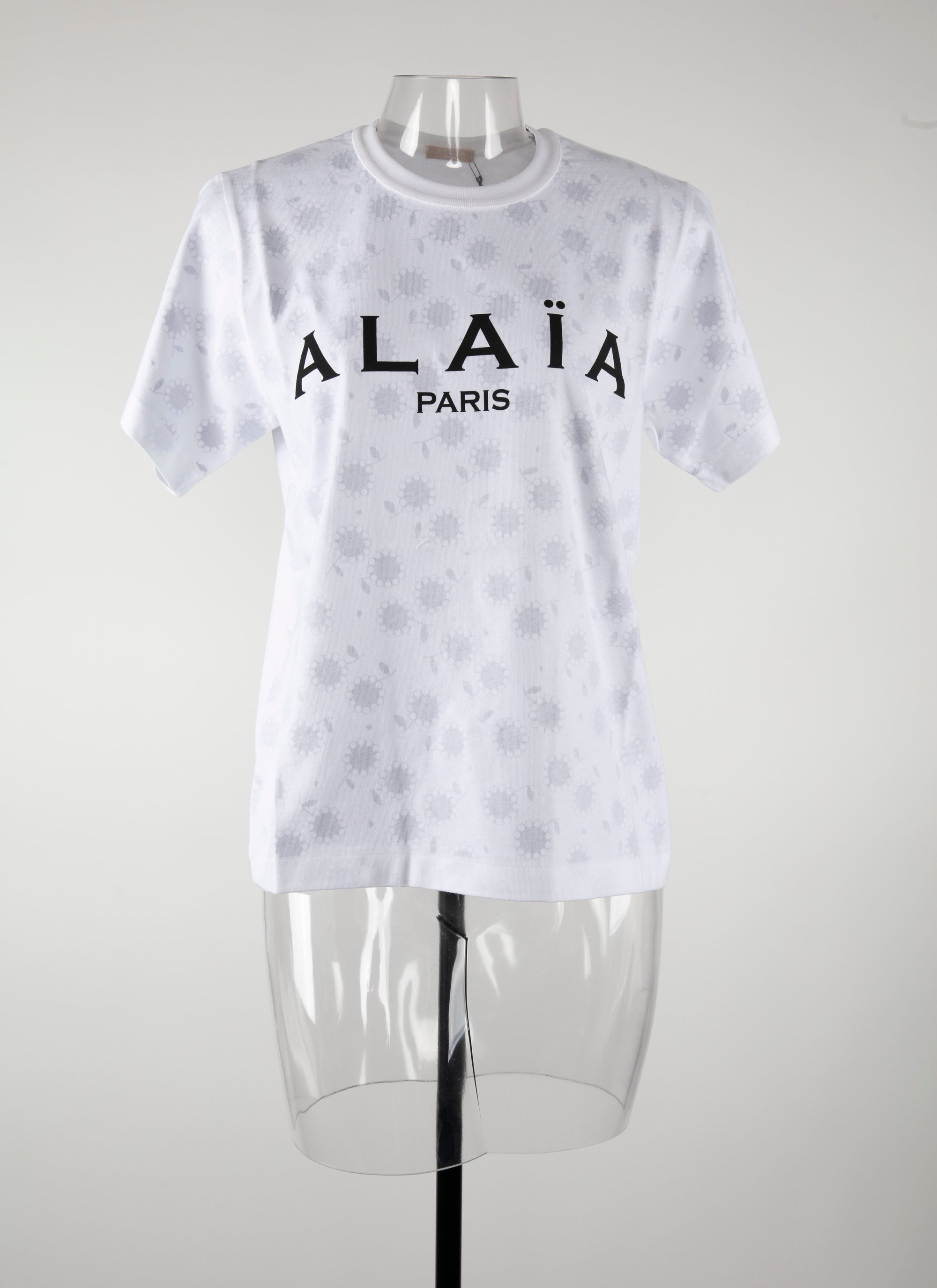 Alaïa short-sleeved logo T-shirt - Intense White