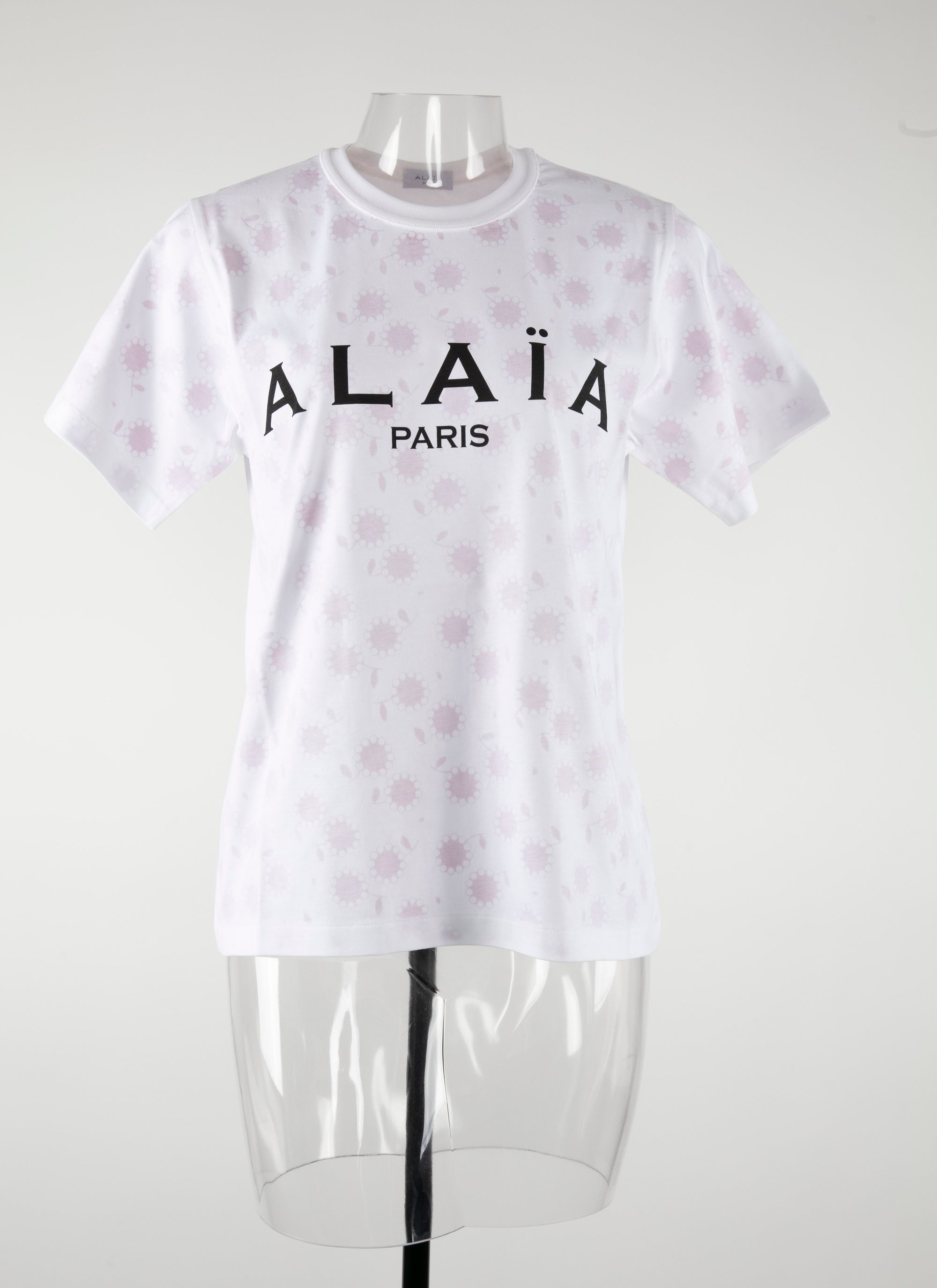 Alaïa short-sleeved logo T-shirt - White & Red