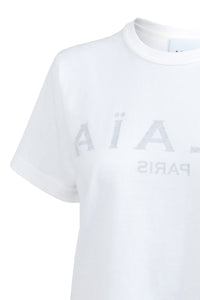 T-shirt logo Alaïa à manches courtes - Blanc