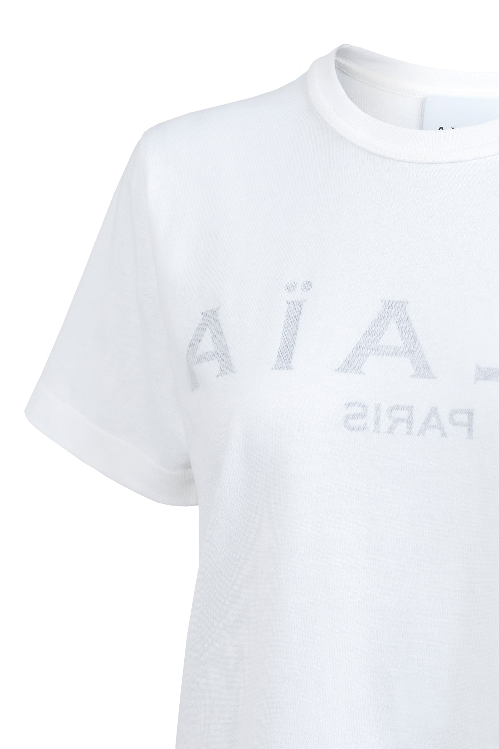 T-shirt logo Alaïa à manches courtes - Blanc
