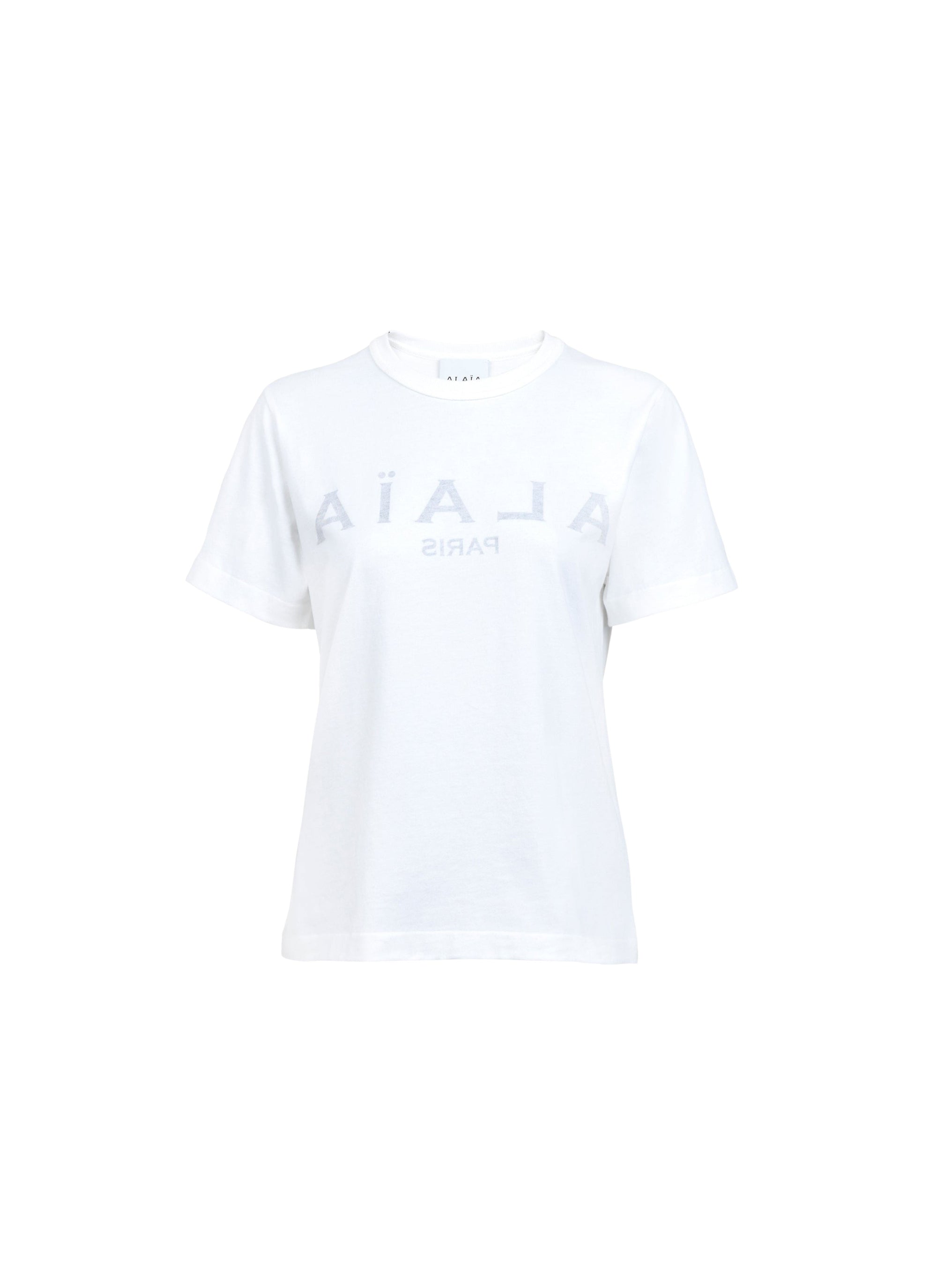 T-shirt logo Alaïa à manches courtes - Blanc