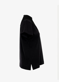 T-shirt à plastron ajouré - Noir