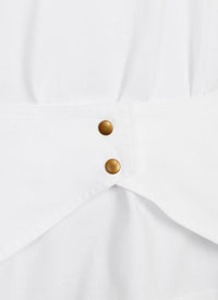 Long structured T-shirt - White