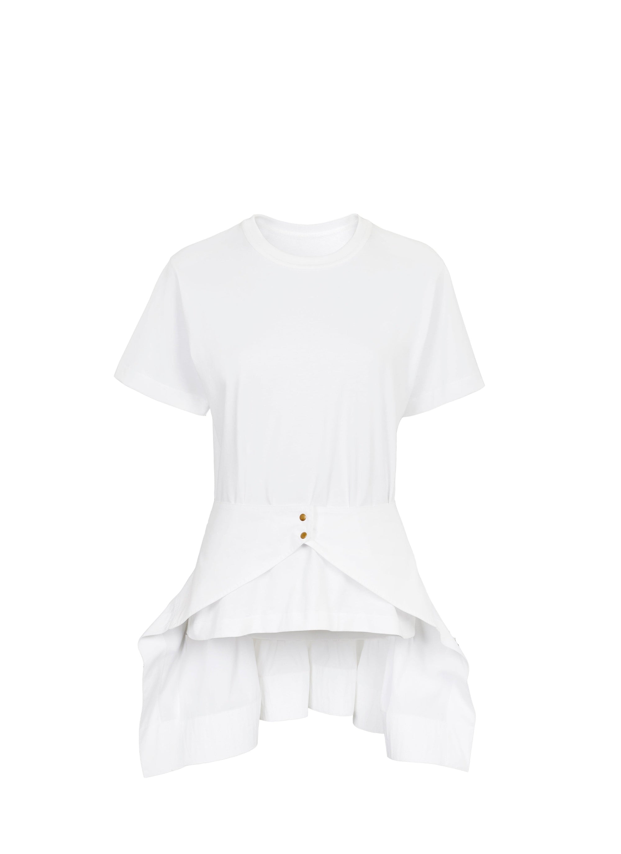 Long structured T-shirt - White