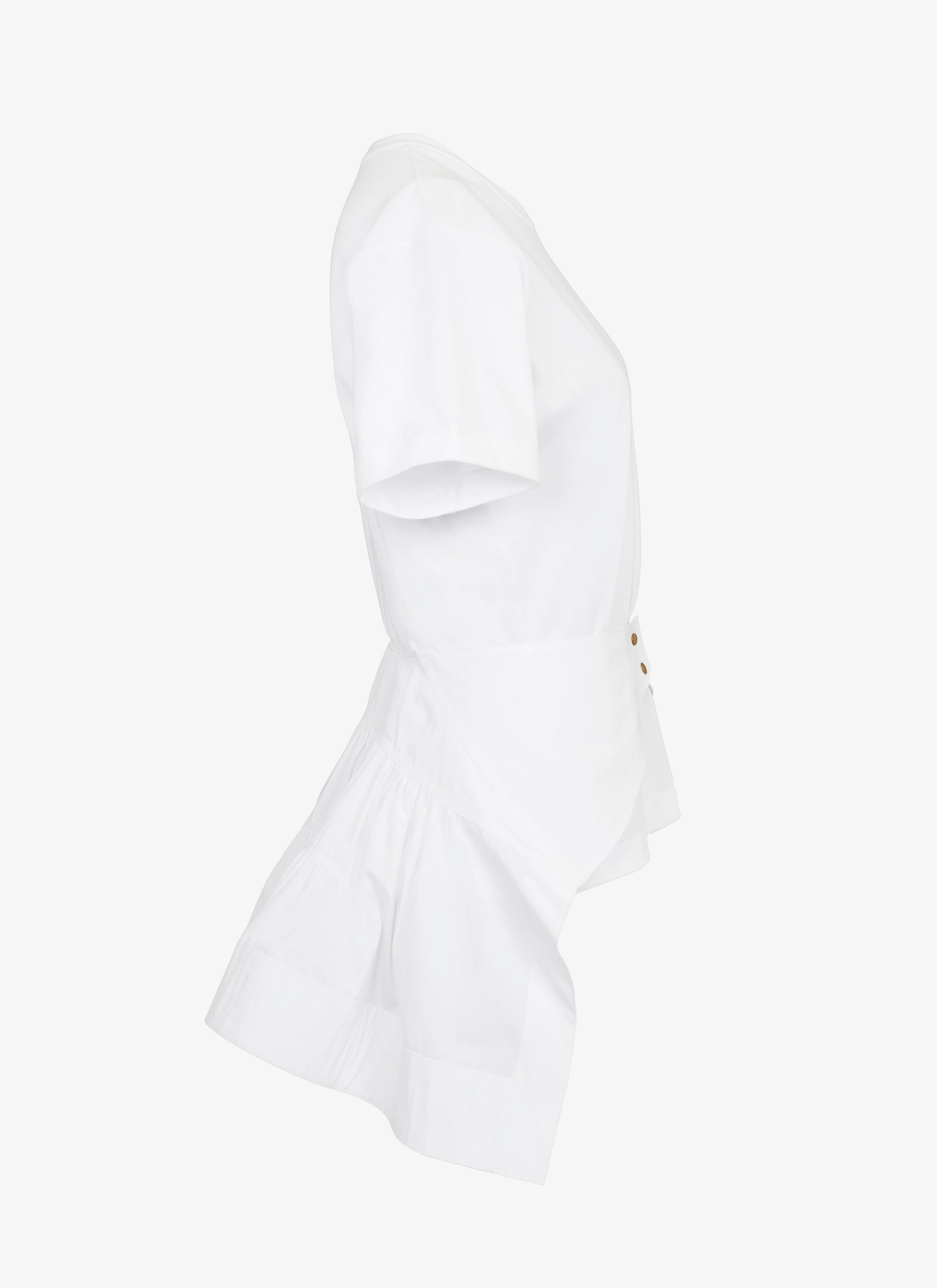 Long structured T-shirt - White